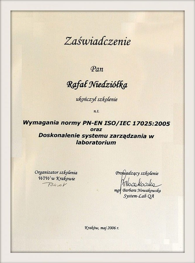 Dyplom lub certyfikat